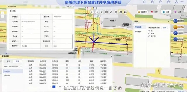 泉州市地下综合管线共享应用系统